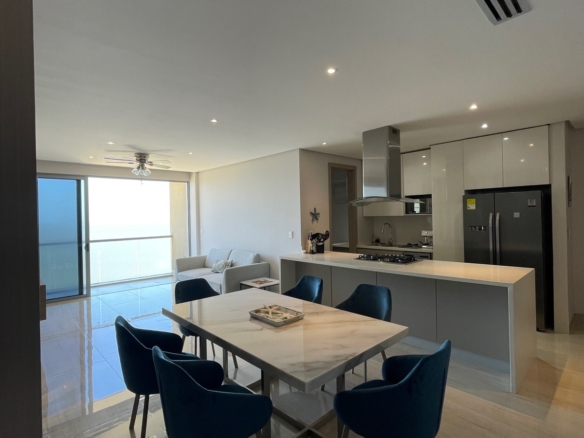 APARTAMENTO AMOBLADO CON VISTA AL MAR EN PUNTA ROCA A 15 MINUTOS DE BARRANQUILLA