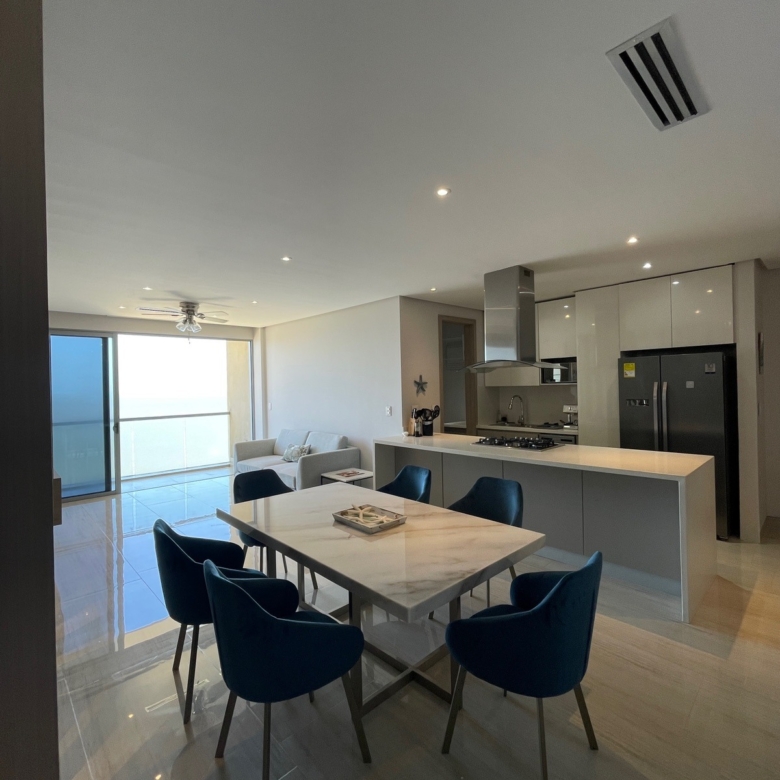 APARTAMENTO AMOBLADO CON VISTA AL MAR EN PUNTA ROCA A 15 MINUTOS DE BARRANQUILLA