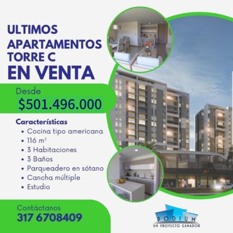 ULTIMOS APARTAMENTOS Podium Valle de Lili