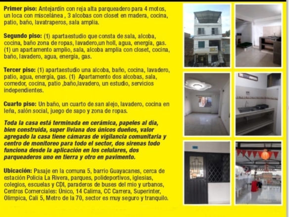 Venta de Casa en Cali de 4 pisos