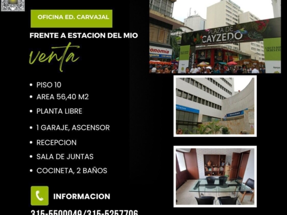 Venta de Oficina en Edificio Carvajal