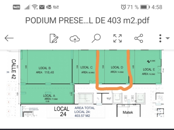 ALQUILO LOCALCOMERCIAL PODIUM VALLE DEL LILI – 70 MTS 2