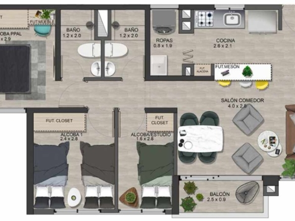 Venta de apartamento en Altos de Calasanz con excelente precio