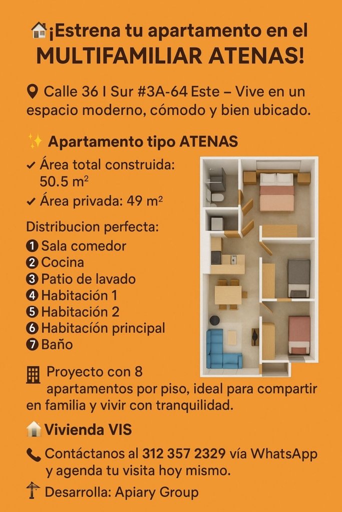 Apartamento VIS para Estrenar en Sur de Bogota