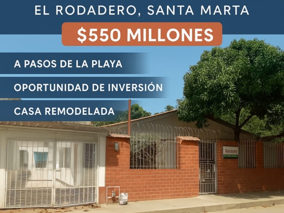 Casa en El Rodadero, Santa Marta – A Pasos de la Playa | Oportunidad de Inversión