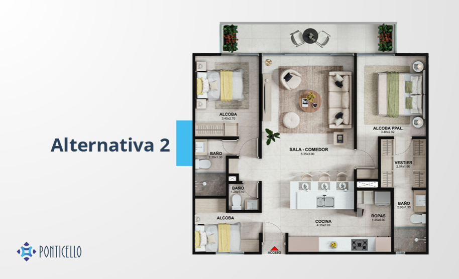 PONTICELLO APARTAMENTOS NUEVOS EN EL OESTE DE CALI | VÍA CRISTO REY
