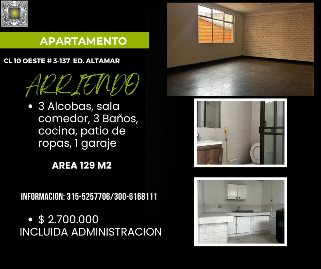 4a9293f6-f6ed-4010-ad40-f0b89992c703 Apartamento en Arriendo en Cali Santa Rita