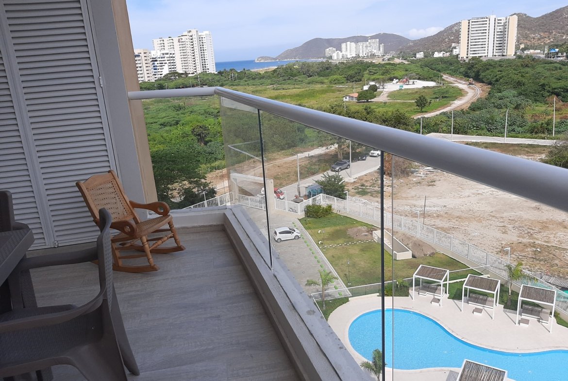 Apartamento en arriendo en Pozos Colorados, Rodadero – Conjunto Ocean Club
