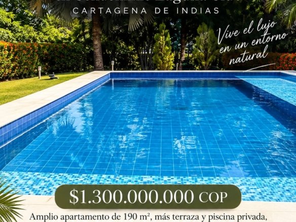Apartamento en venta en Laguna Club Cartagena de Indias, piscina privada y venta a puerta cerrada