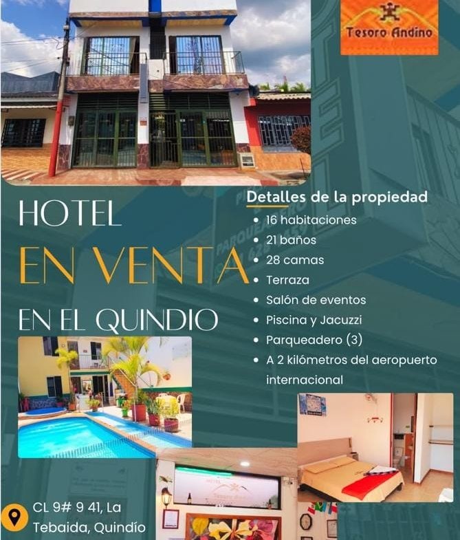 HOTEL EN VENTA EN LA TEBAIDA, QUINDÍO